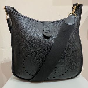 Hermès Evelyn’s Black Clemence Leather